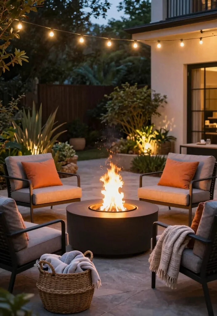 14 Outside Patio Ideas for Casual Outdoor Living 13 14 Outside Patio Ideas for Casual Outdoor Living 3. Cozy Fire Pit Area 0