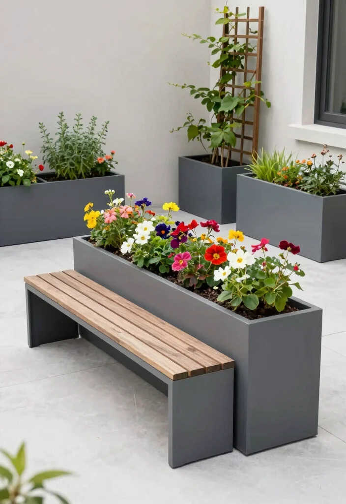 14 Outside Patio Ideas for Casual Outdoor Living 16 14 Outside Patio Ideas for Casual Outdoor Living 6. Multi Functional Planters 0