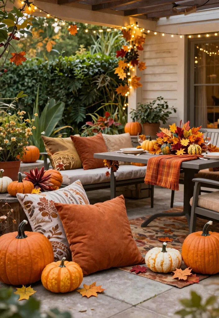 14 Patio Ideas That Work for Any Backyard Size 14. Seasonal Decor 0