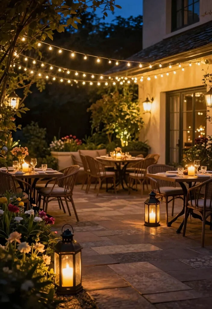 14 Patio Ideas That Work for Any Backyard Size 4. Outdoor Lighting Magic 0