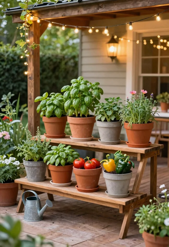 14 Patio Ideas That Work for Any Backyard Size 9. Edible Planters 0