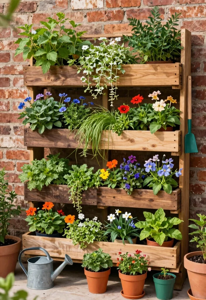 14 Patio Ideas on a Budget That Are Easy to Build 1. Vertical Garden Wall 0