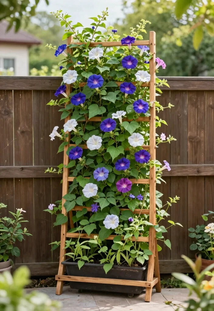 14 Patio Ideas on a Budget That Are Easy to Build 9. DIY Trellis for Climbing Plants 0