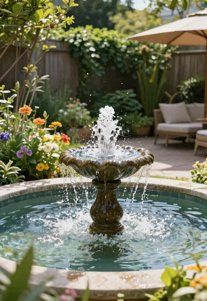 14 Small Backyard Ideas That Make Limited Space Feel Bigger 11. Water Features 0