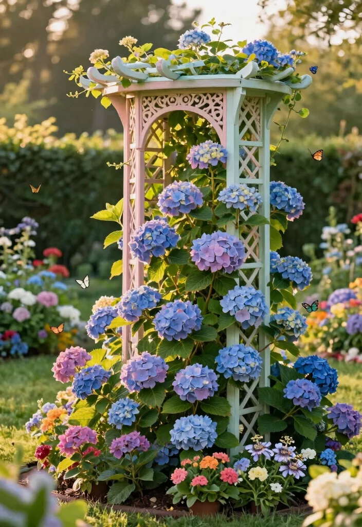 14 Trellis Garden Ideas to Keep Plants Organized and Upright 5. Decorative Corner Trellis 0