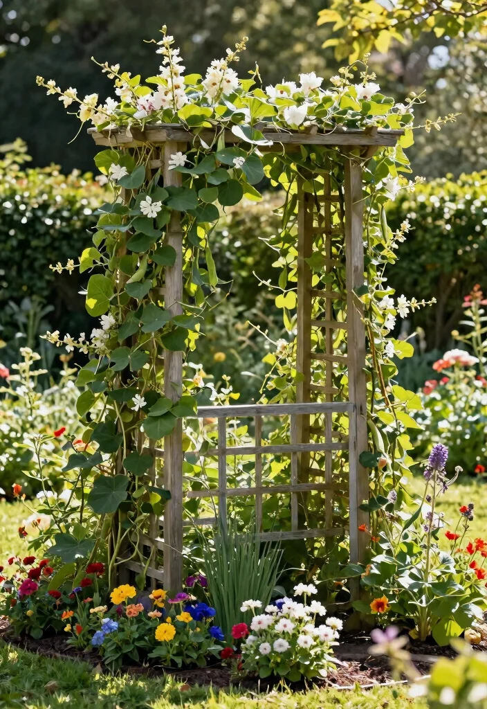 14 Vegetable Garden Trellis Ideas for Higher Yields 12. Fence Trellis 0