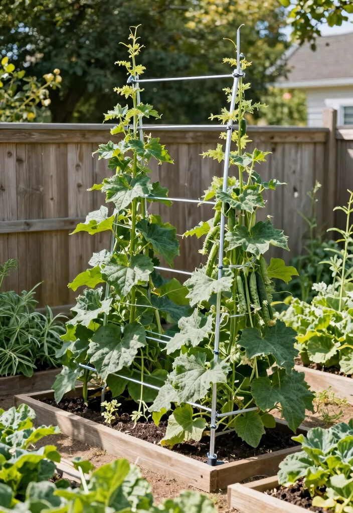 14 Vegetable Garden Trellis Ideas for Higher Yields 14. Retractable Trellis System 0
