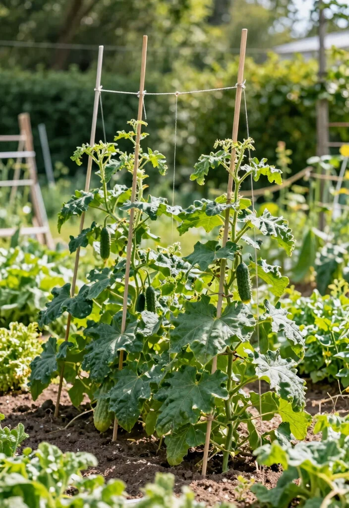 14 Vegetable Garden Trellis Ideas for Higher Yields 5. String Trellis for Climbing Plants 0