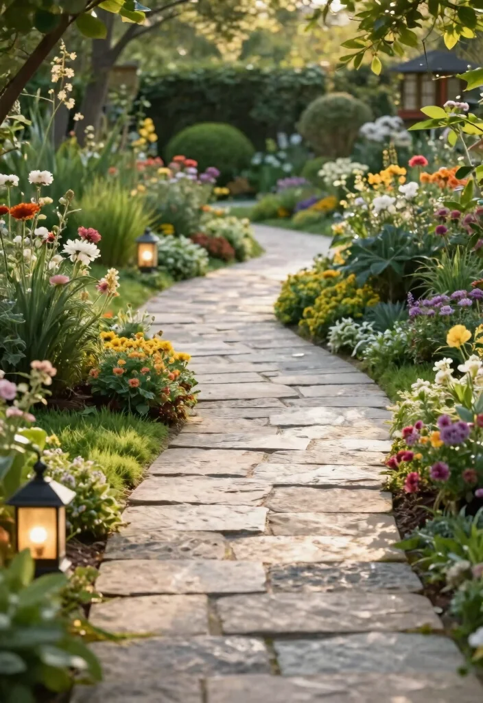 16 Backyard Ideas for Stylish and Functional Outdoor Living 6. Garden Paths Define Your Space 0