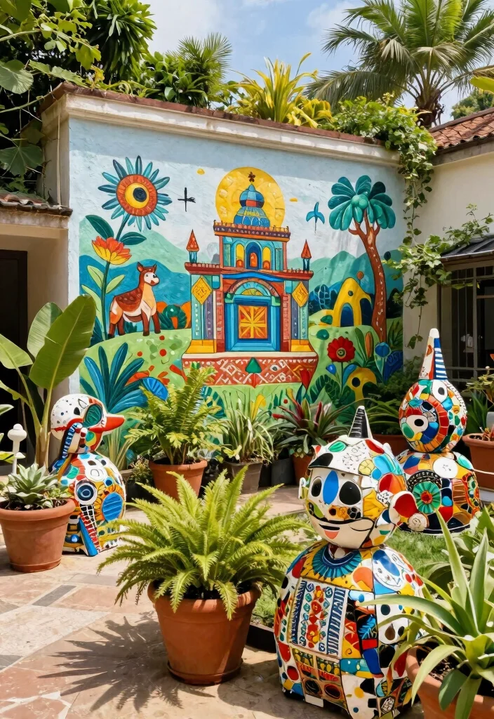 16 Backyard Ideas for Stylish and Functional Outdoor Living 9. Outdoor Art Personal Touches 0