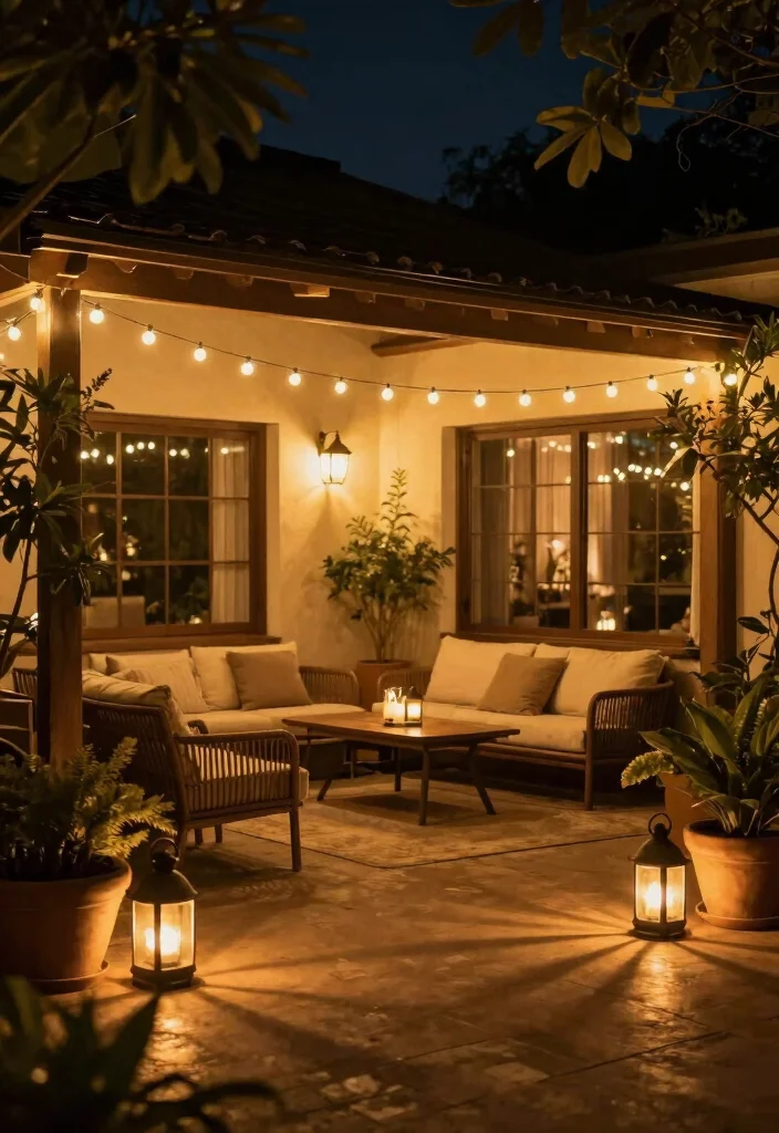 16 Outdoor Patio Ideas for Comfortable Outdoor Living 39 16 Outdoor Patio Ideas for Comfortable Outdoor Living 9. Outdoor Lighting for Evening Enjoyment 0