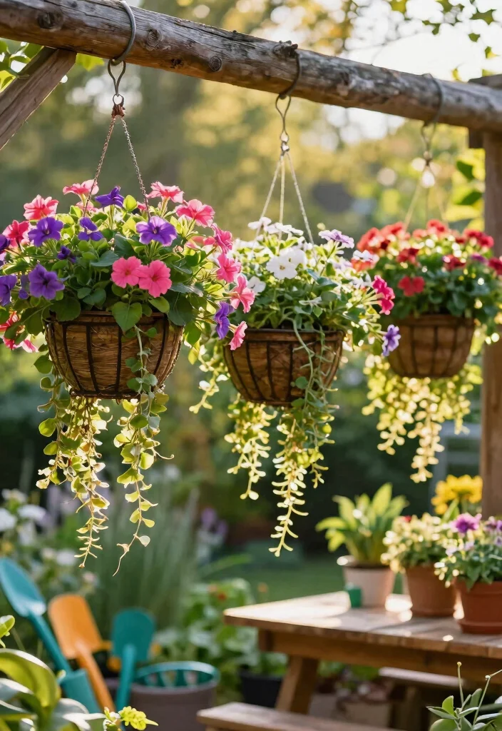 16 Outdoor Planter Ideas That Work in Any Space 3. Hanging Baskets 0