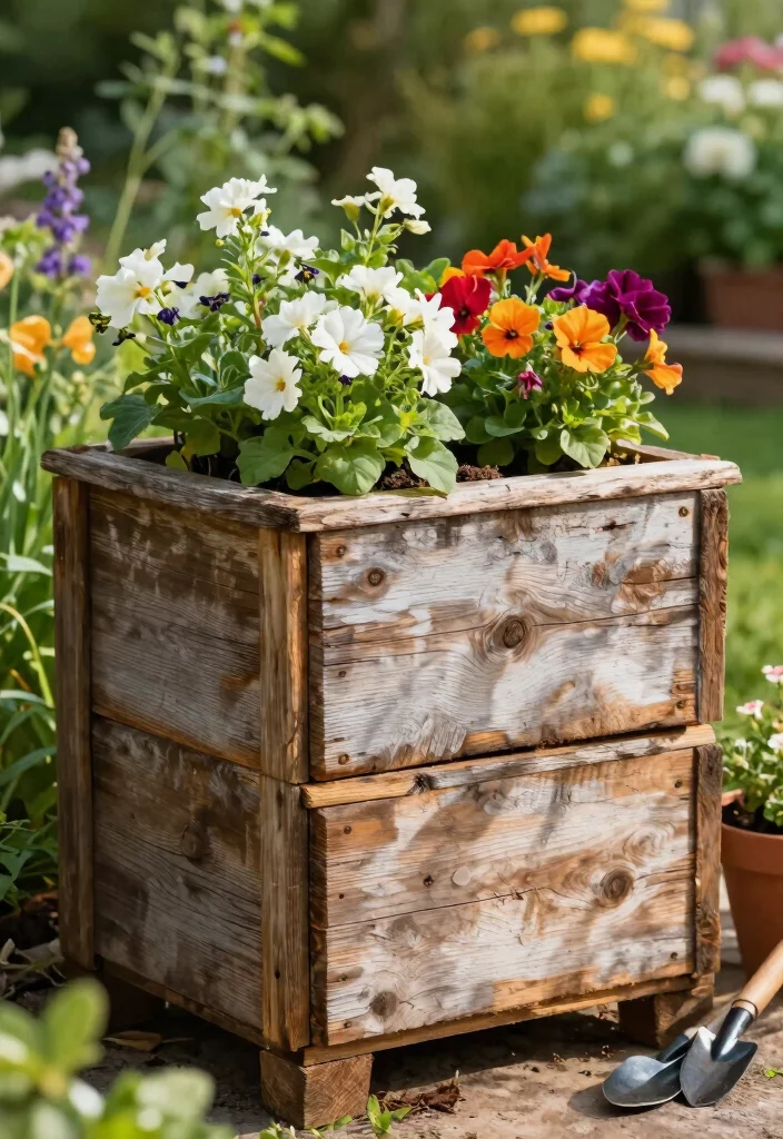 16 Outdoor Planter Ideas for Stylish and Functional Garden Spaces 10. Reclaimed Wood Planters 0
