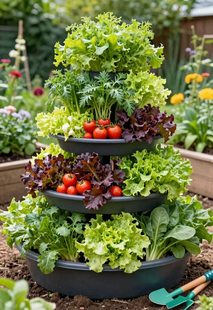 16 Outdoor Planter Ideas for Stylish and Functional Garden Spaces 11. Vegetable Tower Planters 0