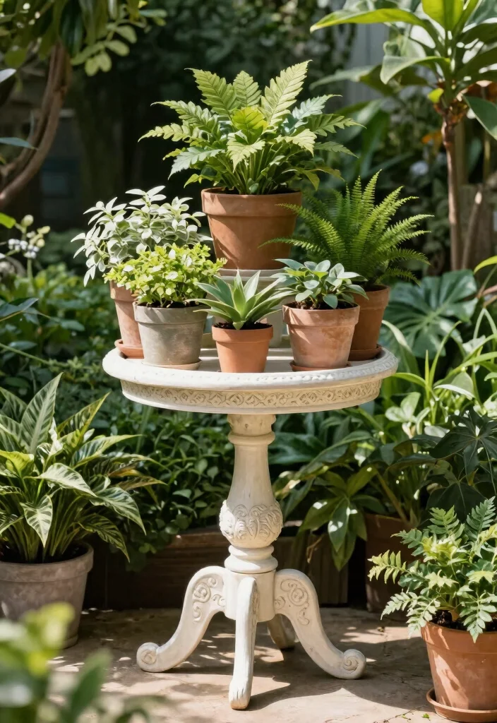 16 Outdoor Planter Ideas for Stylish and Functional Garden Spaces 15. Decorative Pot Stand 0