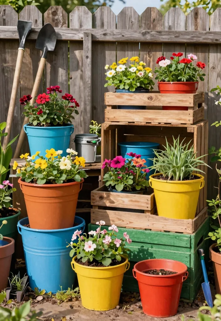 16 Outdoor Planter Ideas for Stylish and Functional Garden Spaces 4. Recycled Material Planters 0