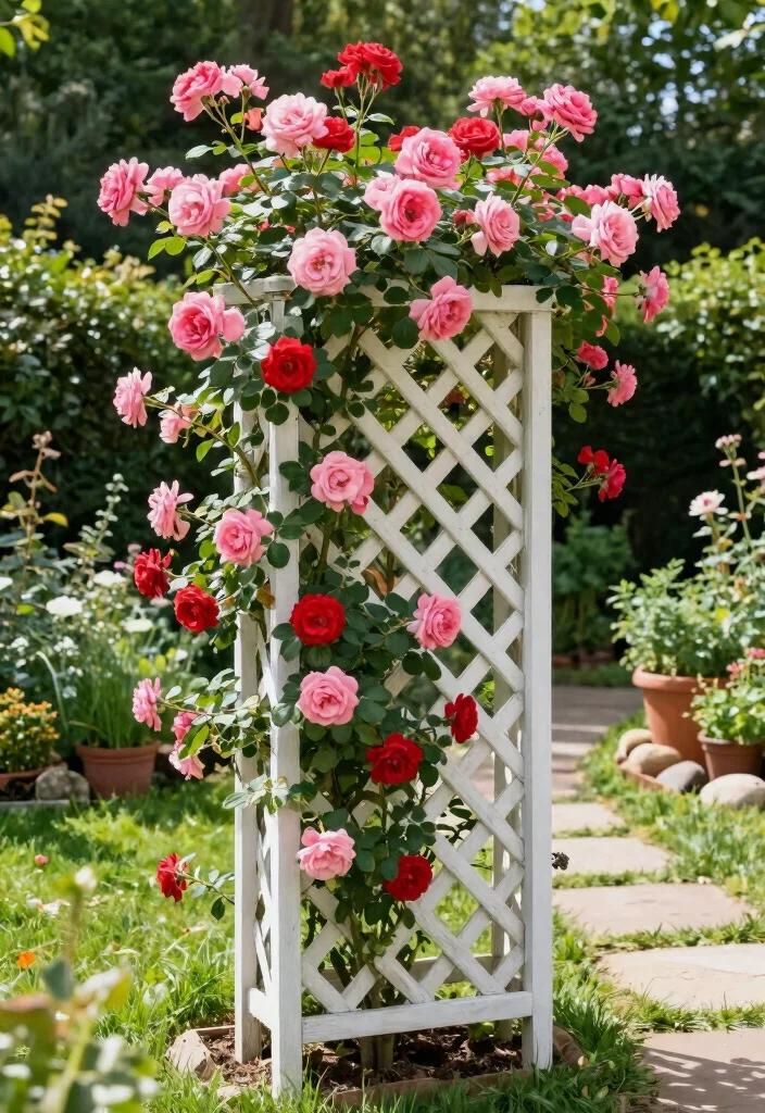 16 Trellis Ideas for Vertical Gardens That Save Space and Look Great 1. The Classic Lattice Trellis 0