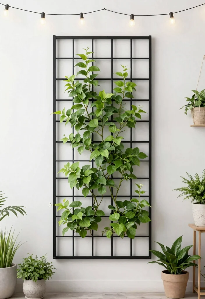 16 Trellis Ideas for Vertical Gardens That Save Space and Look Great 12. Vertical Trellis Grid 0