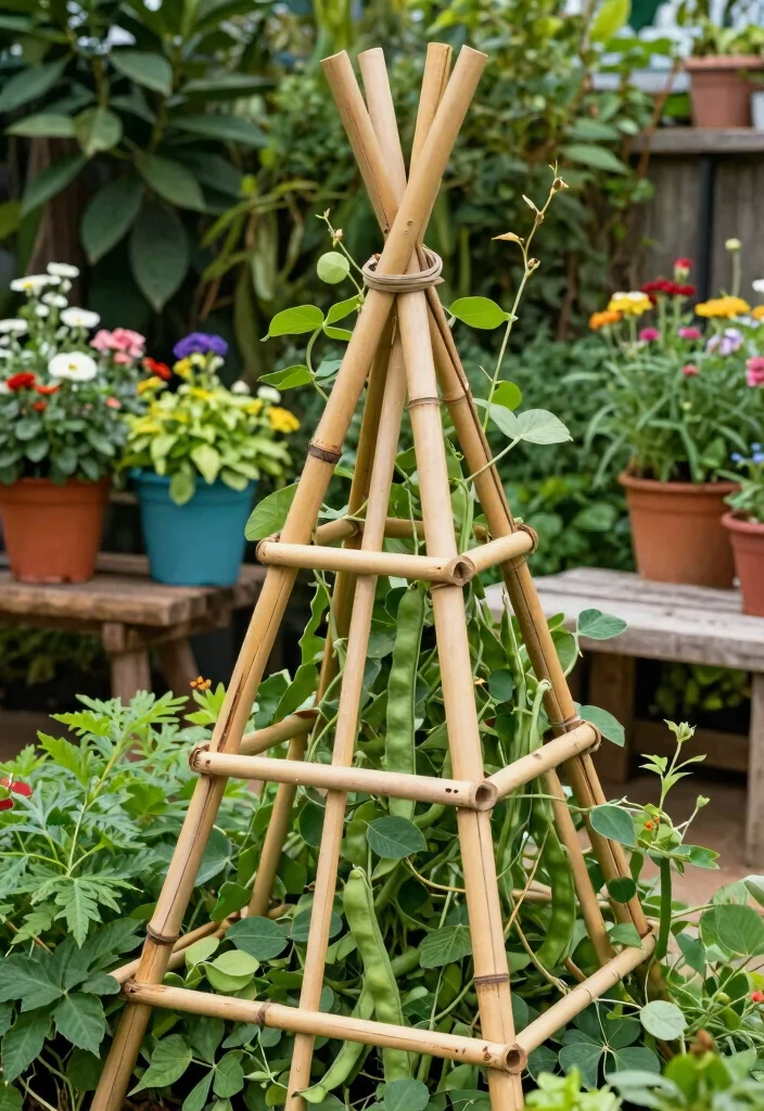 16 Trellis Ideas for Vertical Gardens That Save Space and Look Great 13. Natural Bamboo Trellis 0