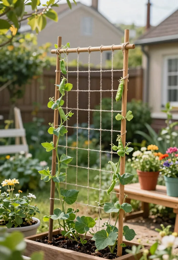 16 Trellis Ideas for Vertical Gardens That Save Space and Look Great 5. DIY String Trellis 0