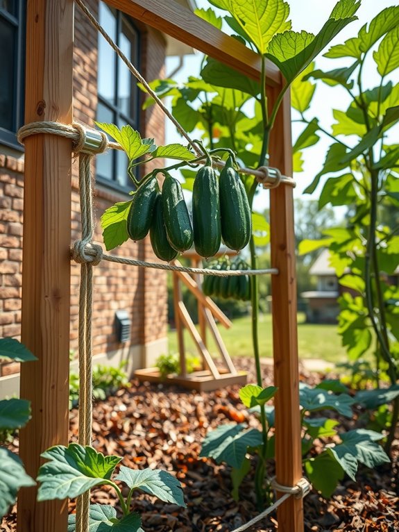 anchoring trellis prevents wind tipping