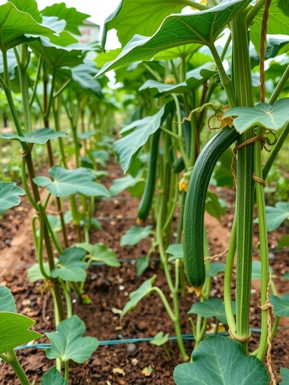 avoid tight vines heavy fruit support