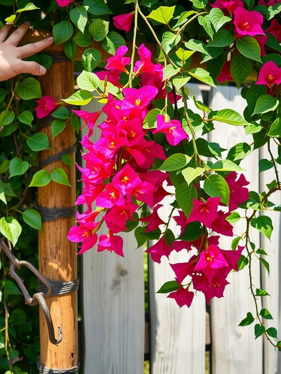 bougainvillea needs sturdy trellis training