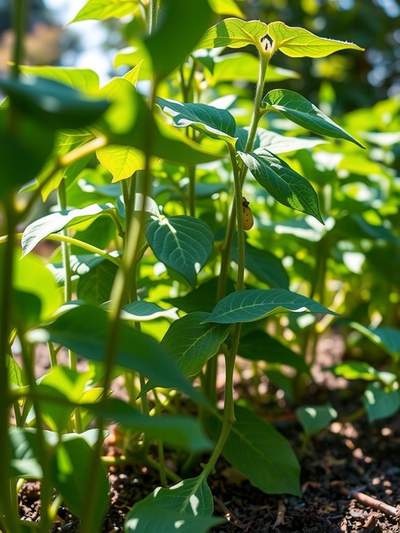 bush beans grow without trellis
