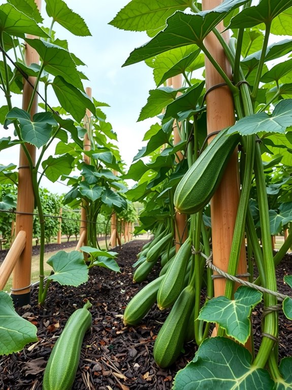 bush vs climbing zucchini trellising options
