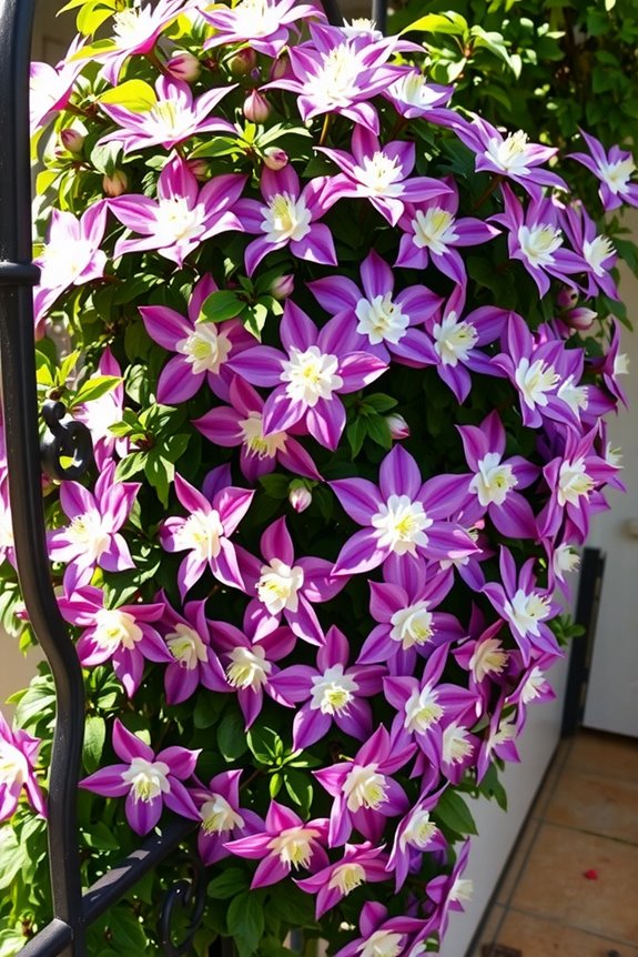 clematis year round vertical blooms