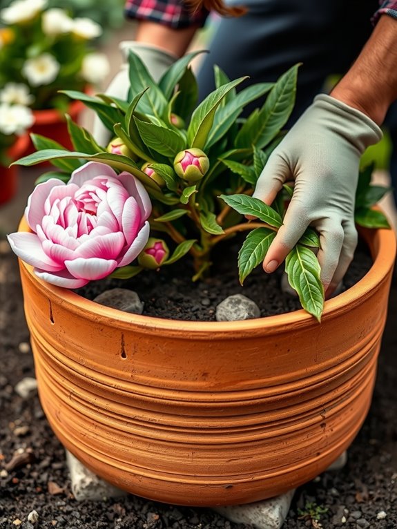 deep pots drainage deep roots