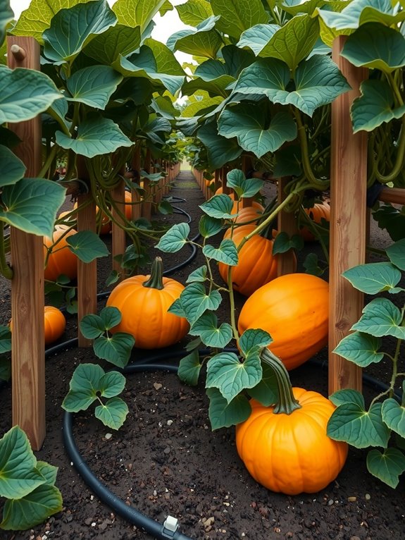 deep staged pumpkin soil care