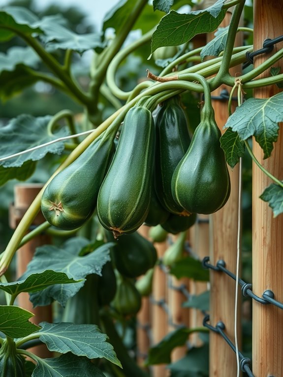 deeply anchored trellis with slings