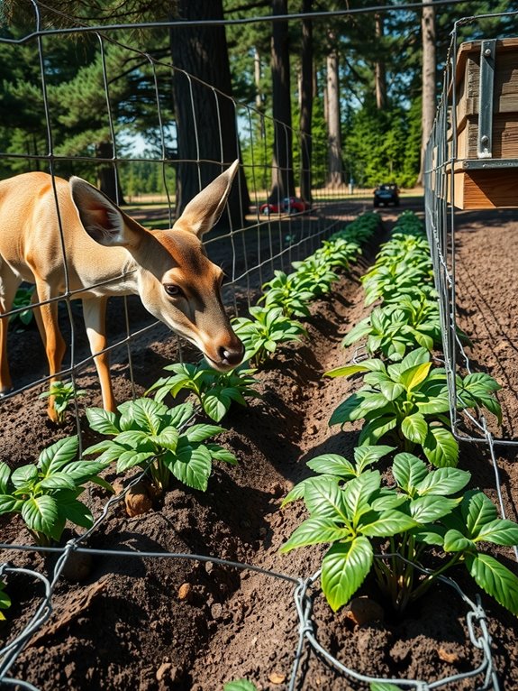 deer proof potato protection barriers