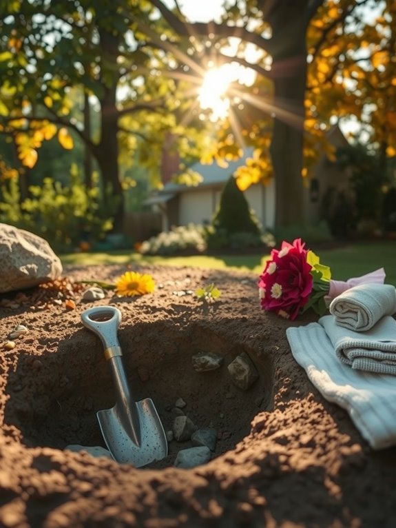 four foot grave quicklime safety separated
