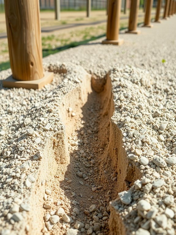 gravel and sand drainage method