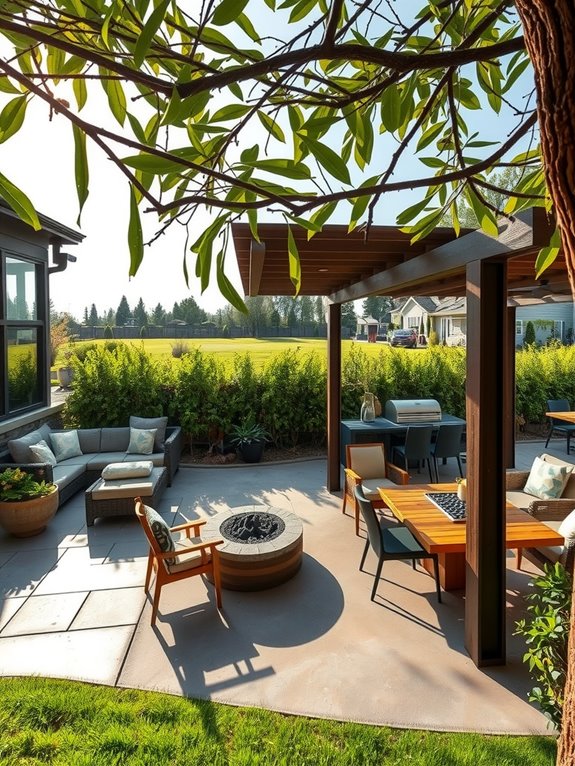 large patio multi zone outdoor living