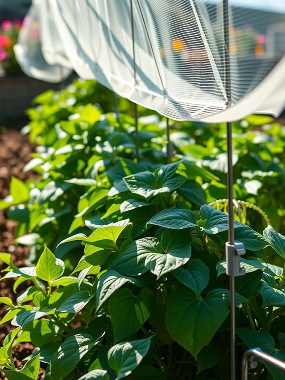 lightweight supports for bush beans
