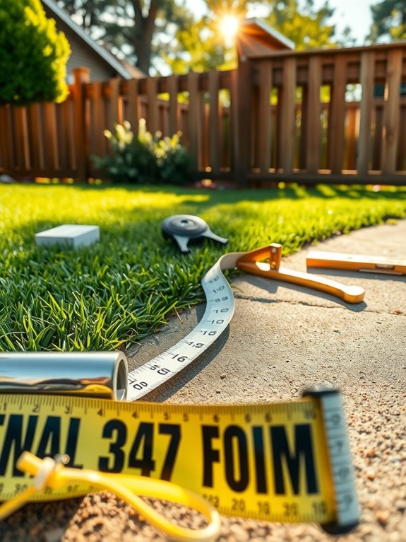 measuring yard for fencing