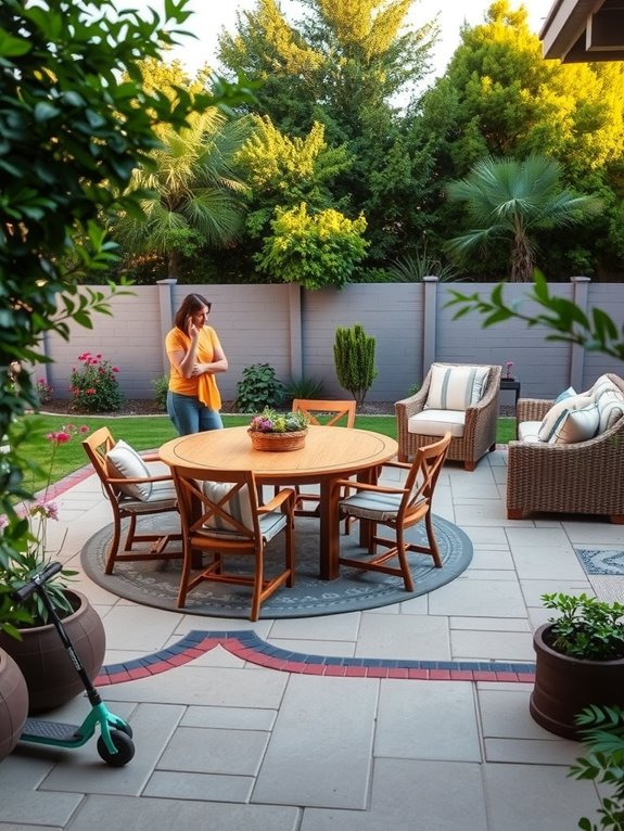 medium patio for flexible entertaining