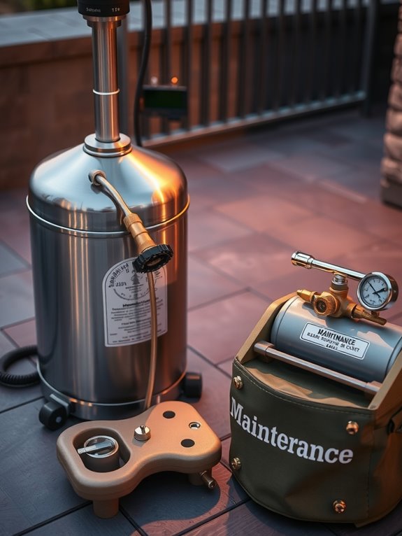 monthly burner cleaning seasonal inspections protected with cover
