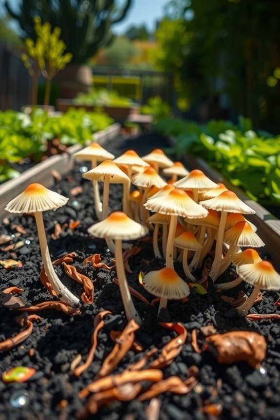 mushrooms indicate healthy soil moisture