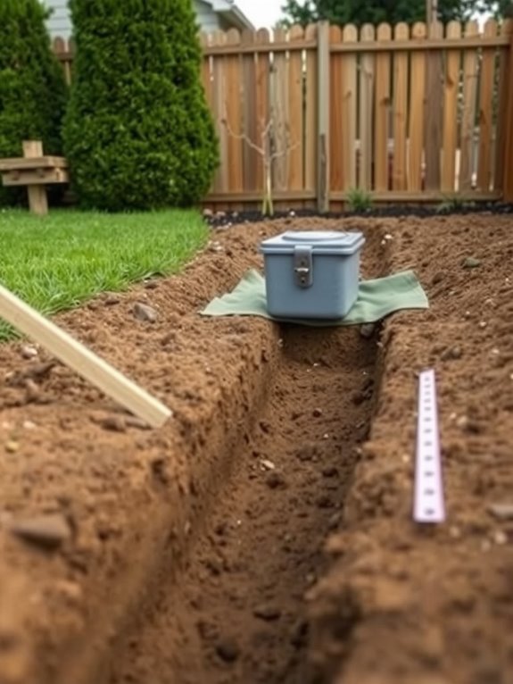 pet burial standards depth distance containers