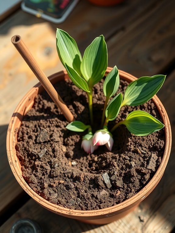 plant peony crown 1 2 inches deep