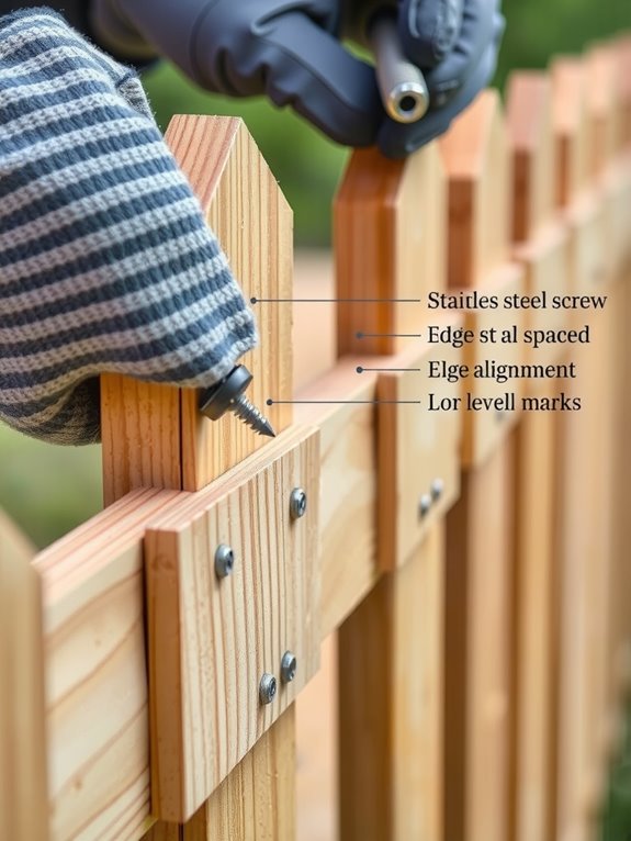 plumb spaced aligned secured
