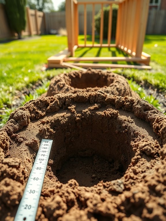 post hole digger for stable buried depth
