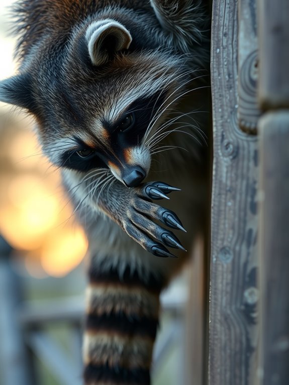 raccoon paws grip surfaces precisely