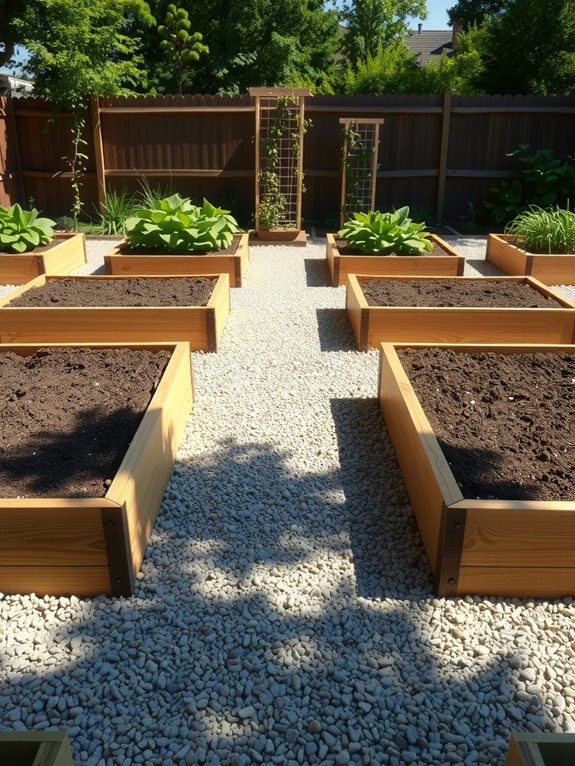 raised bed spacing and reach plan