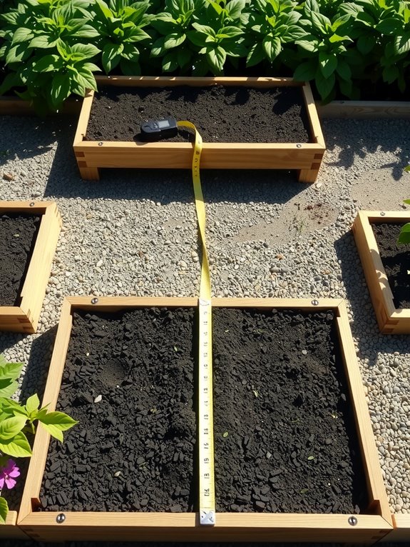 raised bed spacing recommendations for access