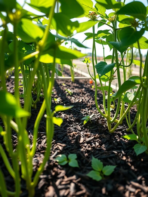 raising bush beans for cleanliness